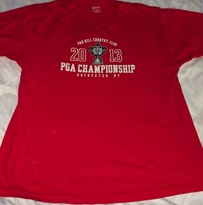2013 PGA Championship‎ Oak Hill Country Club Men's XL Red T-shirt